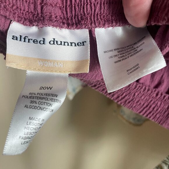 Alfred Dunner Blouse/Pants combo Blouse size 22 matching pants size 20 - Picture 2 of 3